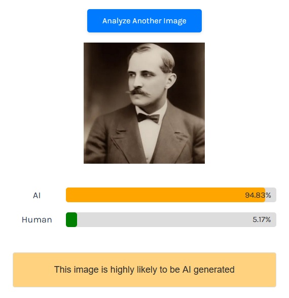 94,83% de probabilidades de haber sido creado con IA.