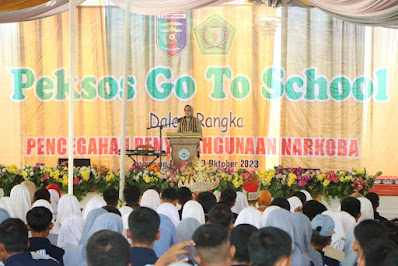 Ketua Umum LKKS Provinsi Lampung Buka Kegiatan Pekerja Sosial Go To School di Lampung Utara