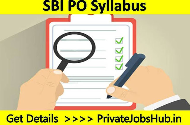 SBI PO Syllabus