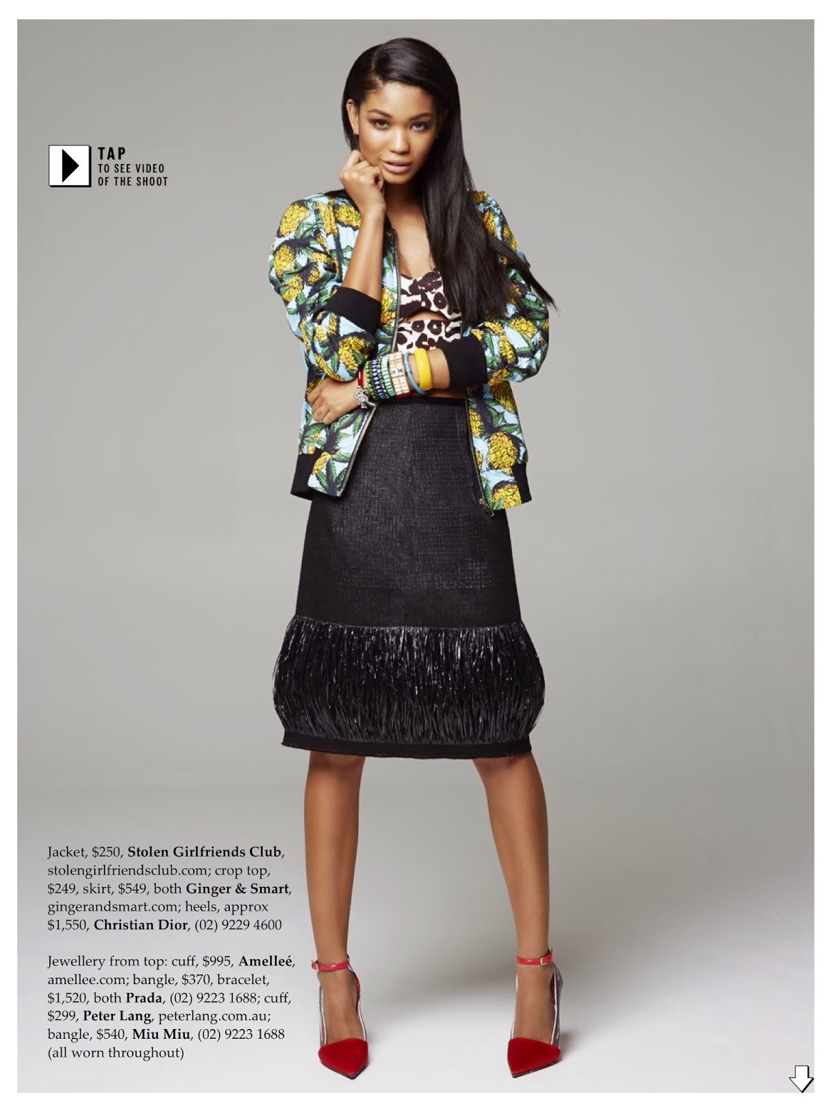 Magazine Photoshoot : Chanel Iman Photoshoot For Pierre Toussaint in Elle Magazine Australia February 2014 Issue