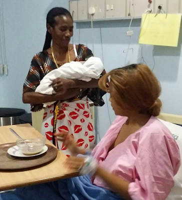 Diamond Platnumz and girlfriend Zari Hassan baby girl.