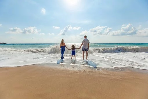 family spending time together for photoshoot