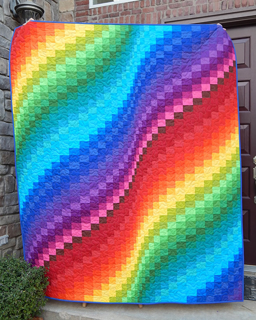 Rainbow Bargello Jelly Roll Quilt - FREE Pattern