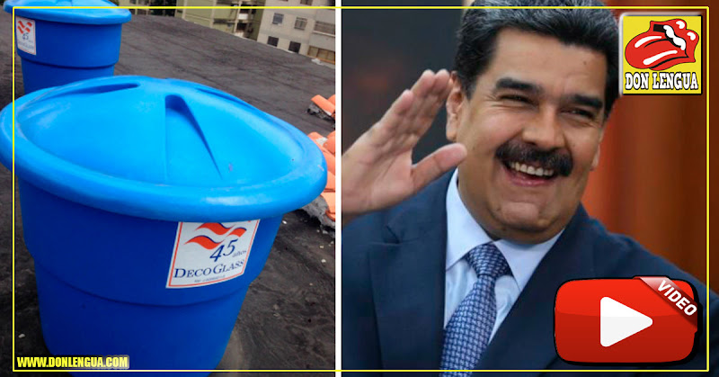 Maduro prometió VENDERLE al pueblo tanques azules de agua