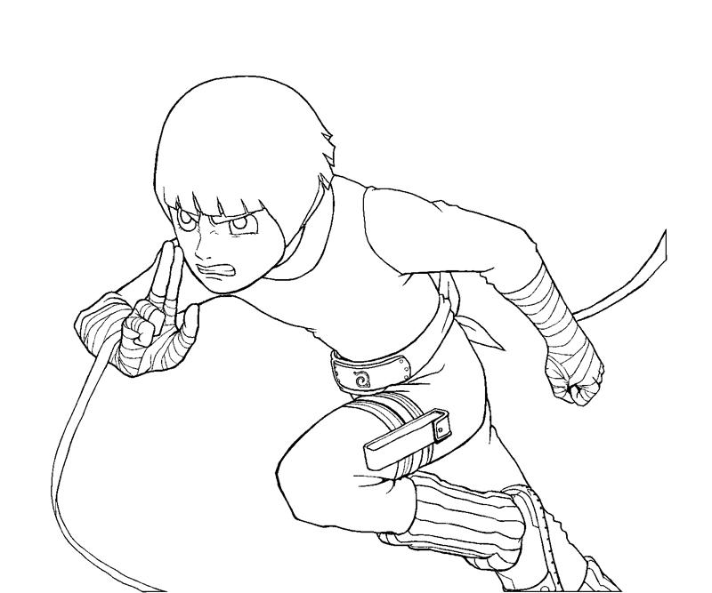 Printable Rock Lee 2 Coloring Page