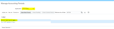 How to open receivables periods in oracle