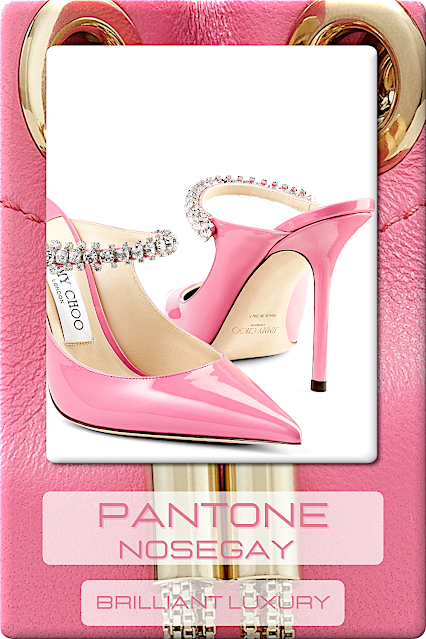 ♦Pantone Fashion Color Nosegay by Jimmy Choo #pantone #pink #shoes #bags #brilliantluxury
