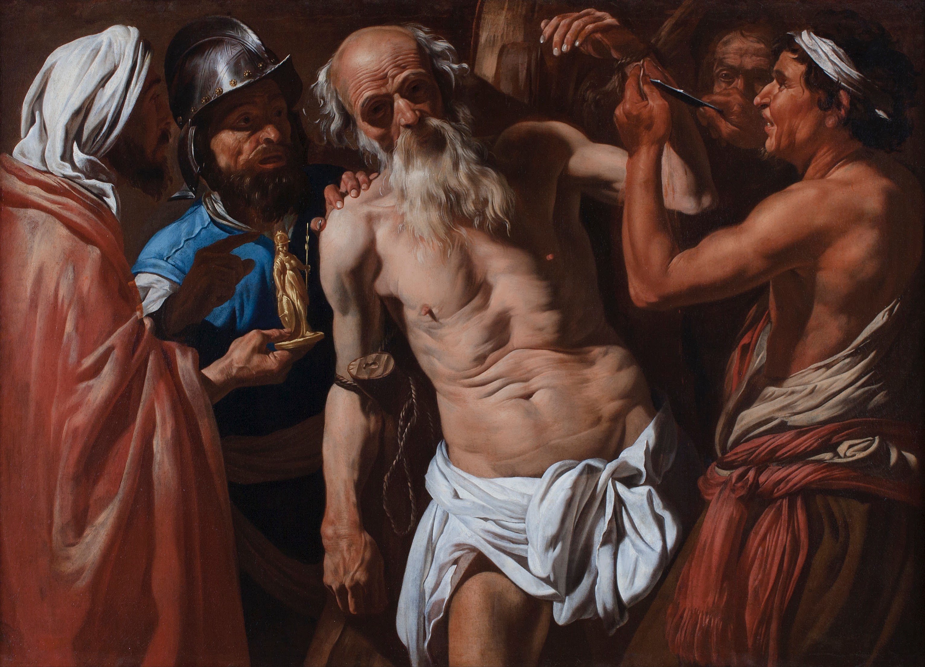 The Martyrdom of Saint Bartholomew- Beautiful Paintings by Matthias Stom (1600-1652) - A Baroque painter