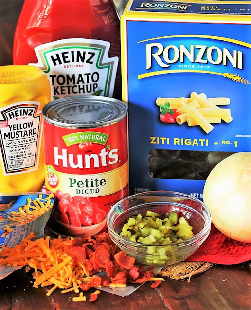 Bacon Cheeseburger Mac Ingredients Image