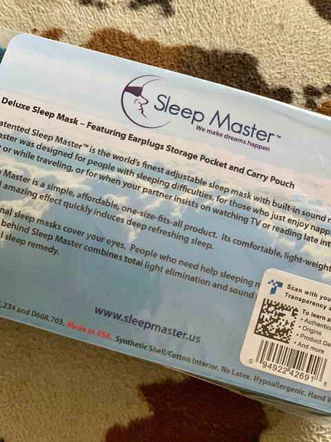 Sleep Master deluxe sleep mask packaging
