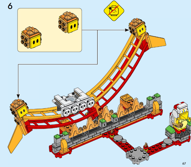 LEGO Super Mario Lava Wave Ride Expansion Set bubbles building instructions
