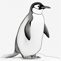 Emperor penguin coloring page coloring book