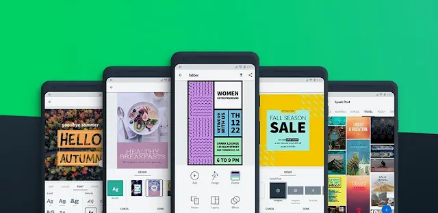 تنزيل Adobe Spark Post 4.9.0 - برنامج تصميم الرسوم Adobe Spark لنظام الاندرويد