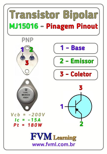 Datasheet-Pinagem-Pinout-Transistor-potência-PNP-MJ15016-Características-Substituições-fvml