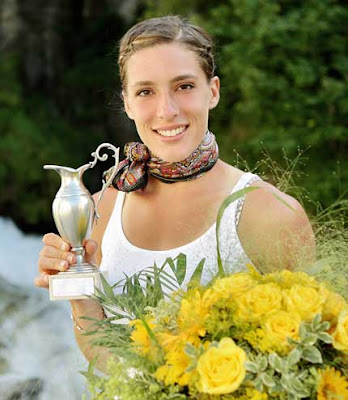 Andrea Petkovic is famous because she is a very talented tennis player who