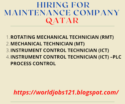 Hiring for Maintenance Company QATAR Latest Jobs 2021