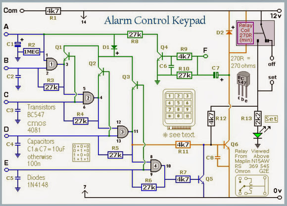 5 Digit Security Code Activated Relay Using Mostly Discrete Circuitry