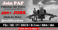 Join Pakistan Air Force as Commissioned Officer