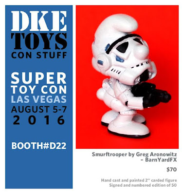 Super Toy Con 2016 Exclusive Smurftrooper Resin Figure by Greg Aronowitz (of BarnYardFX) x DKE Toys