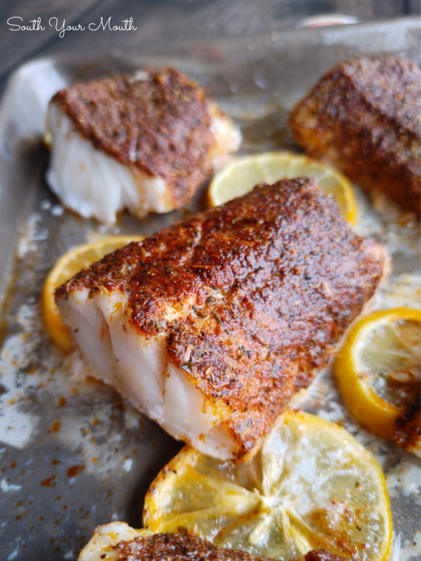 Baked Blackened Cod - A quick and easy recipe for baked cod seasoned with blackening spices – using a prepared blend or the included Blackening Seasoning Recipe – that’s ready in under 15 minutes!