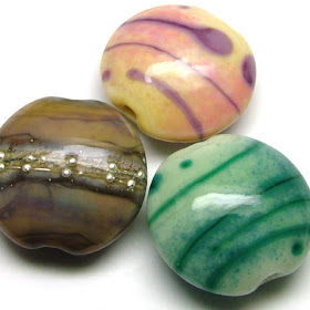 Lampwork Lentil Beads