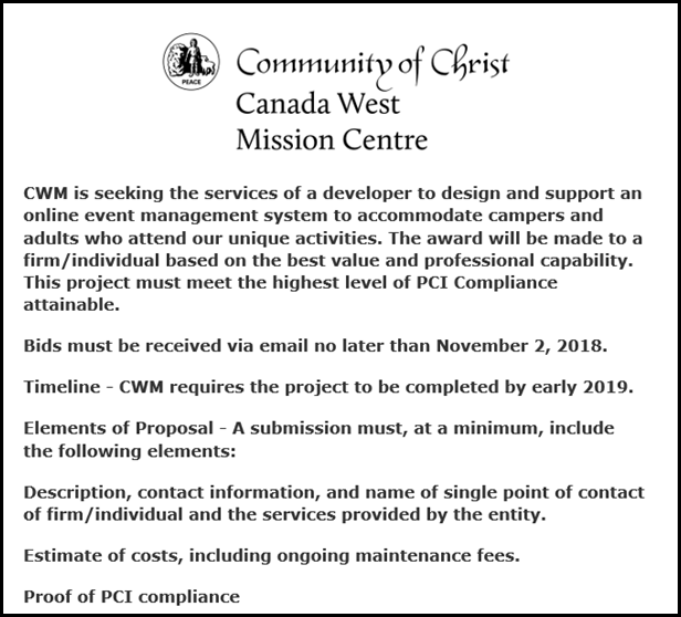 Request for proposal