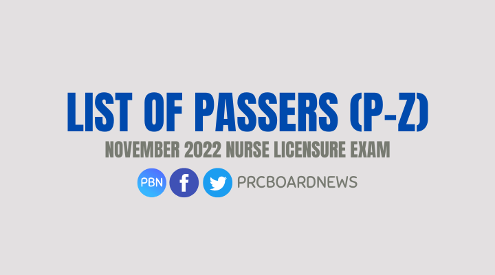 P-Z list of passers: November 2022 NLE Result