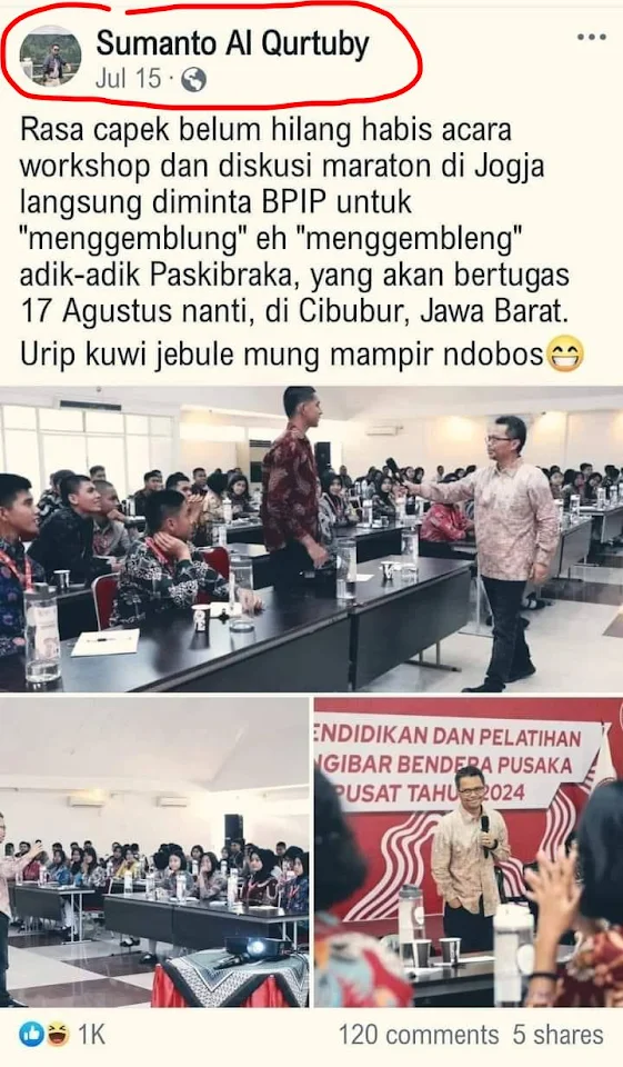 Sepak terjang si Sumanto itu dikenal islamophobic Ohhh ini ternyata Trainernya adik-adik Paskibraka.... pantesan