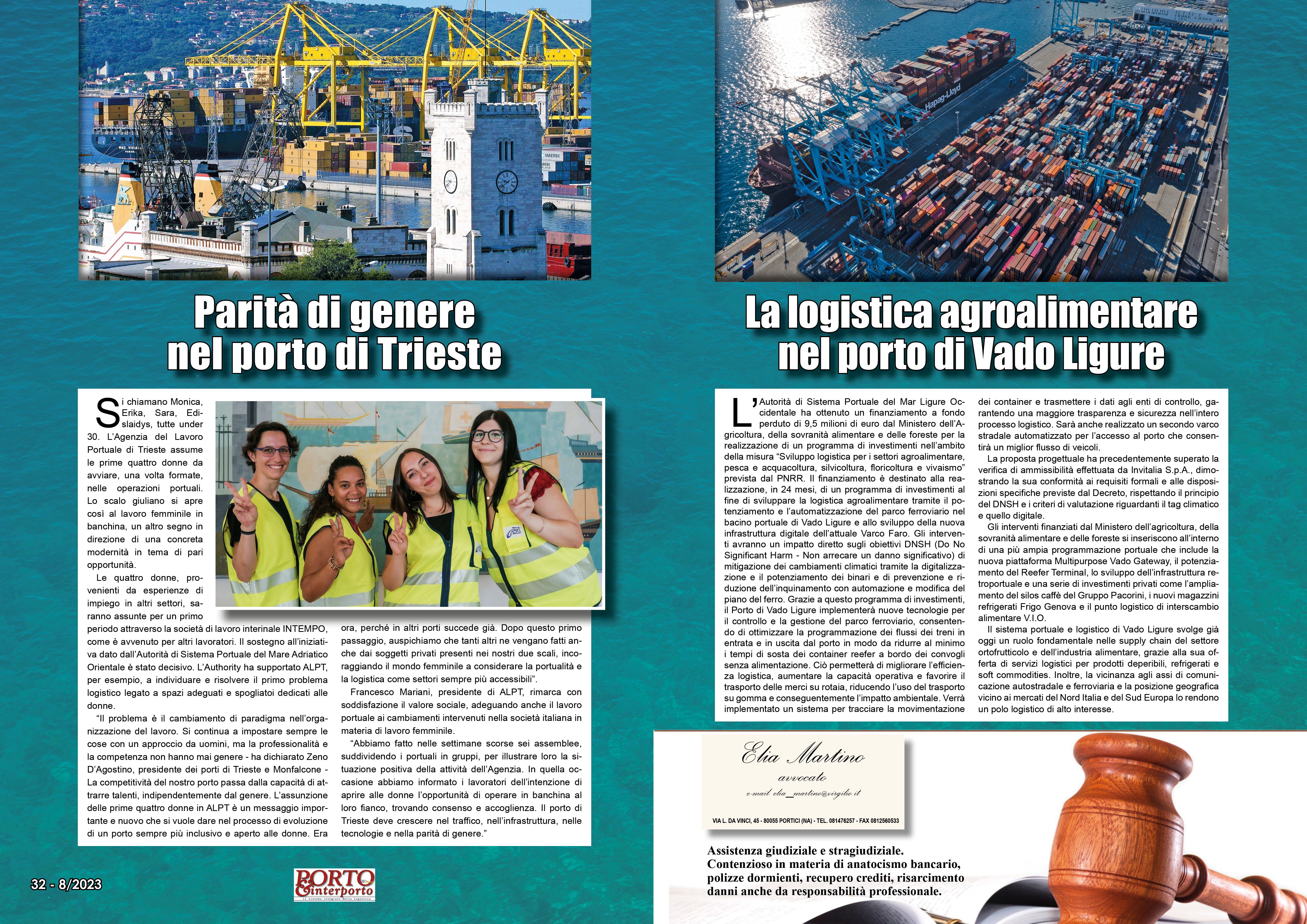 AGOSTO 2023 PAG. 33 - La logistica agroalimentare nel porto di Vado Ligure