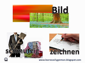 Bild, yeichnen, schmutzig, صورة، الرسم، متسخ غير نظيف, German vocabulary Deutsch Wortschatz