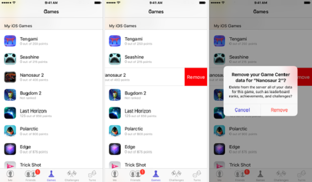 Remove game's from Game Center in iPhone & iPad