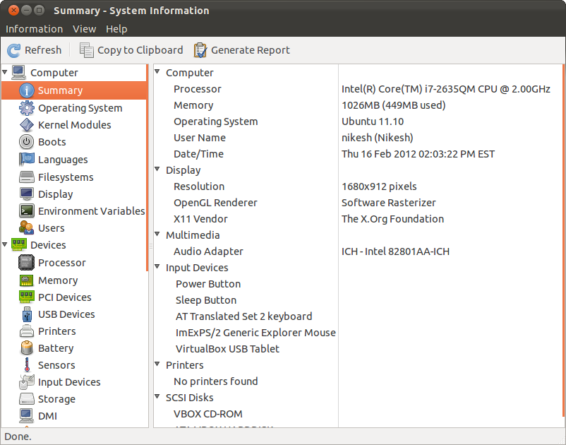 Linux System Information and Benchmark tool - HardInfo | Linux Blog