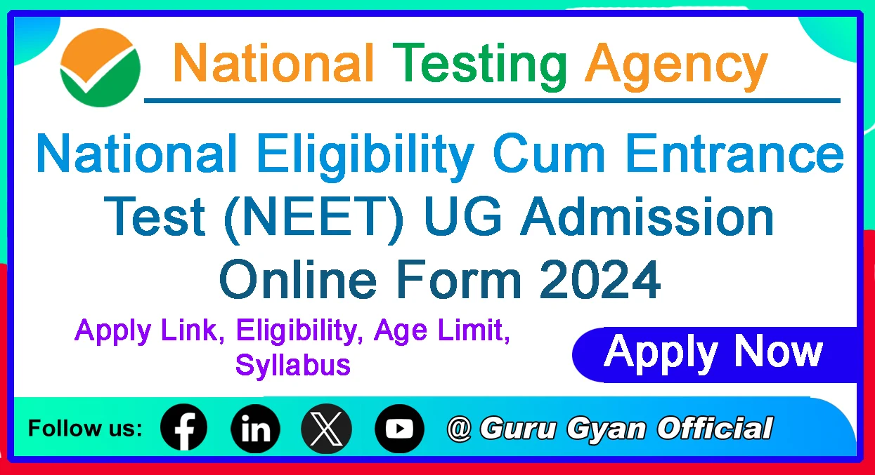 NTA NEET UG Online Form 2024