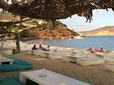 It's easy to relax on Panormos Beach, Mykonos, Greece. #mojotravels