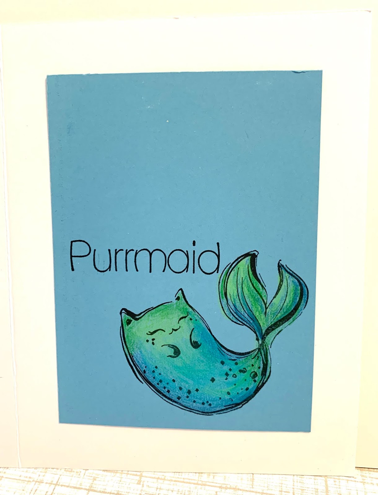 PaperArts Cafe  Purrmaid  Card With Arteza Real Brush Markers