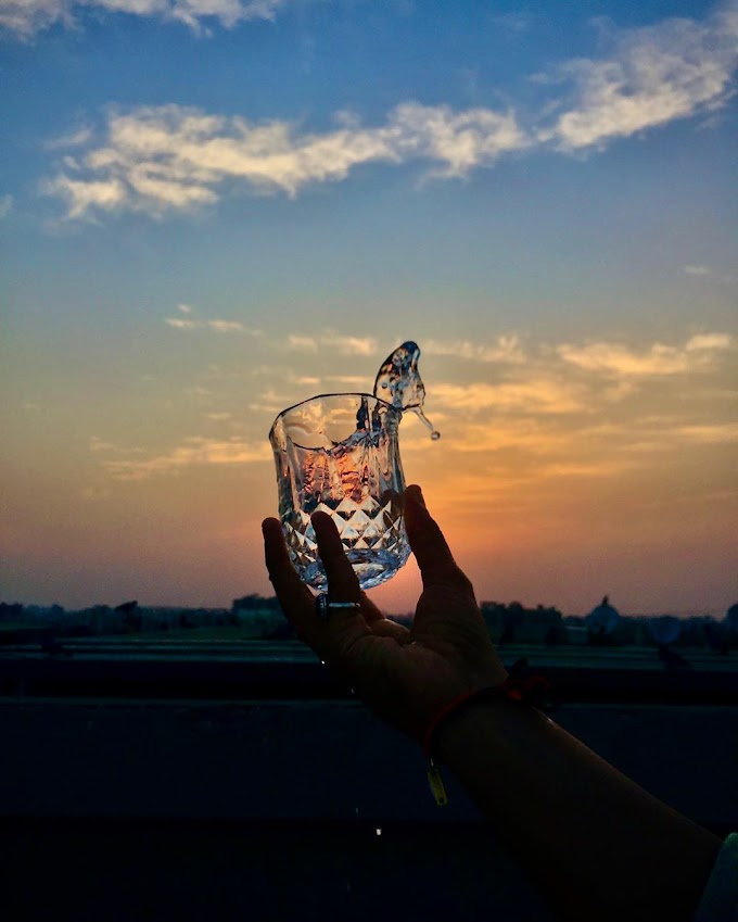 Water Shot in Sunset - Manthan Gajjar