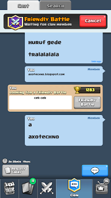 Cara Chat Menggunakan Huruf Besar Pada Game Clash Royale