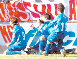 Festejos de gol de Huracán