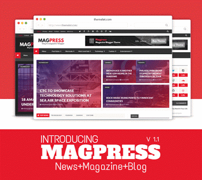 Magpress Blogger Template - Mẫu Template Blogspot tin tức năm 2016