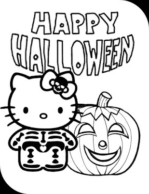 Hello Kitty Coloring Halloween