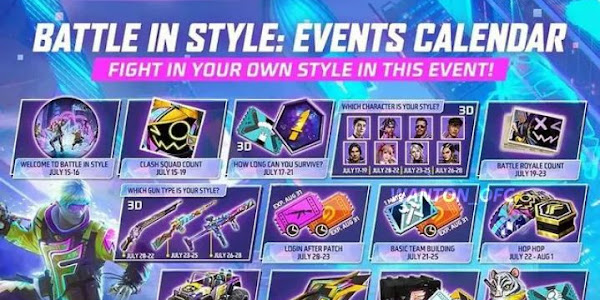 Free Fire New Battle In Style Event Calendar - check out