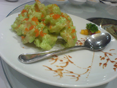 Peach Garden, wasabi prawns