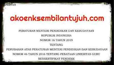 PERMENDIKBUD NOMOR 16 TAHUN 2019