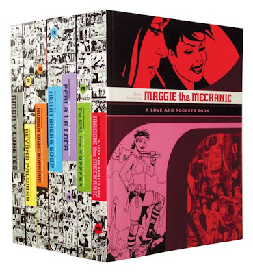 A repackaging of the pioneering alternative comic book, Love and Rockets.