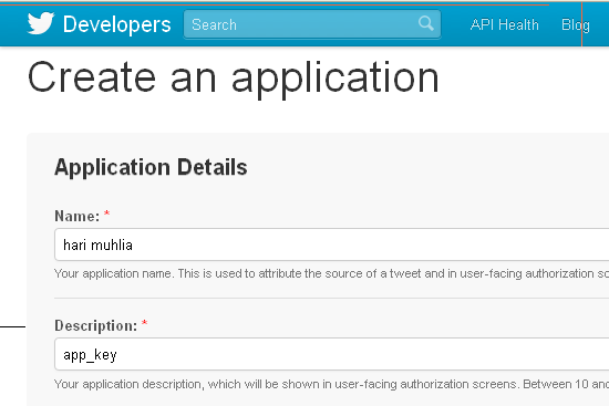 Membuat Api Key Atau ID Aplikasi Di Twitter untuk Blog atau website