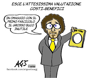 toninelli, tav, notav, sitav, costi benefici, infrastrutture, vignetta, satira