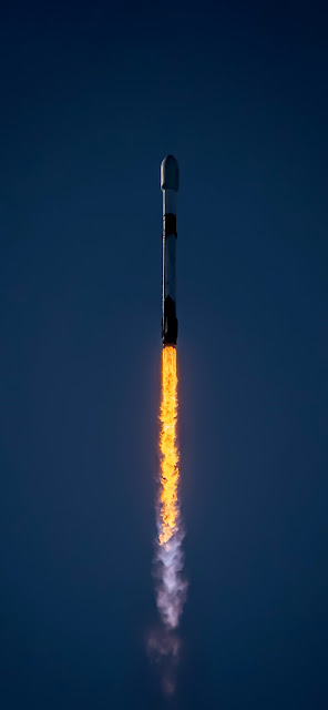 SpaceX Rocket in the sky seconds after the lanuch