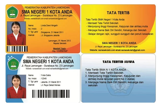 Aplikasi Cetak Kartu Pelajar Simple Student Card Pro