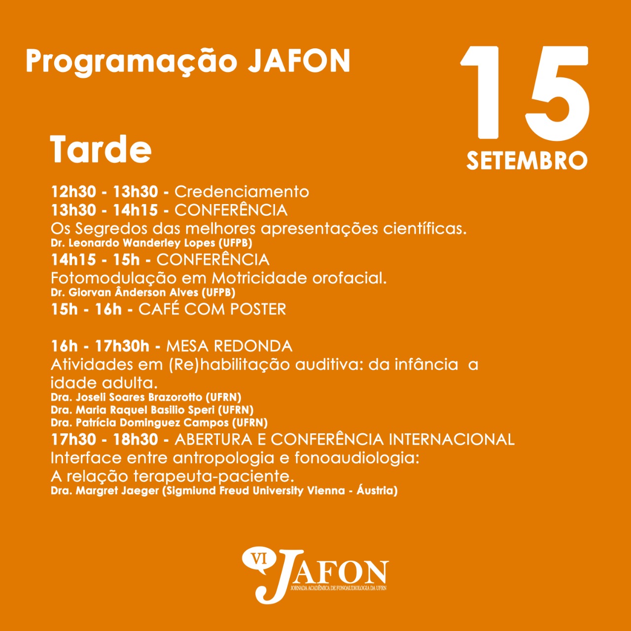 Programação 15/09