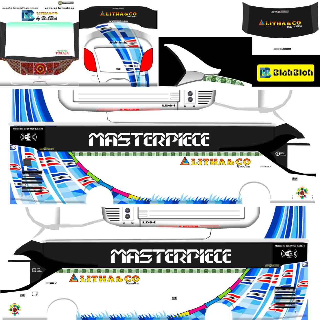 livery bussid litha & co terbaru